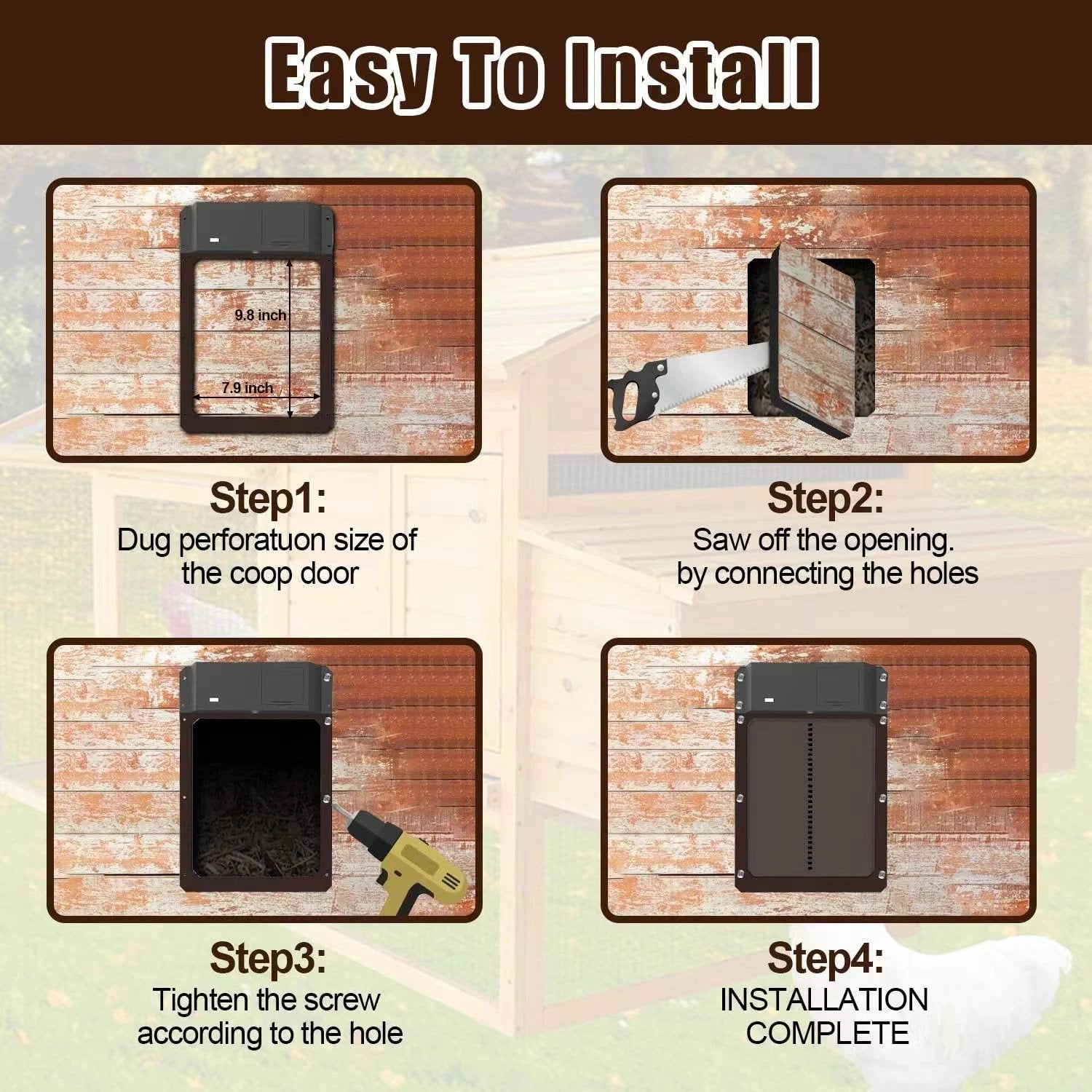 🎉LAST DAY 49% OFF🎉 - Automatic Chicken Coop Door